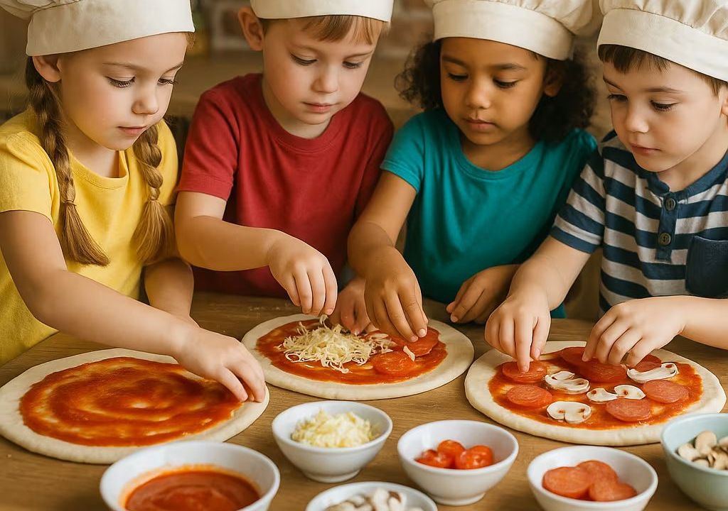 Taller de pizza infantil en Trafalgar Pizza Club