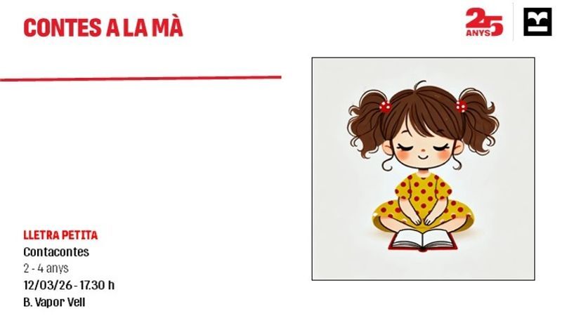 Lletra Petita - Club de lectura infantil/juvenil: Narració 'Contes a la mà', amb Rosa Pinyol