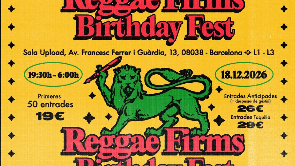 ReggaeFirms BIRTHDAY FEST !