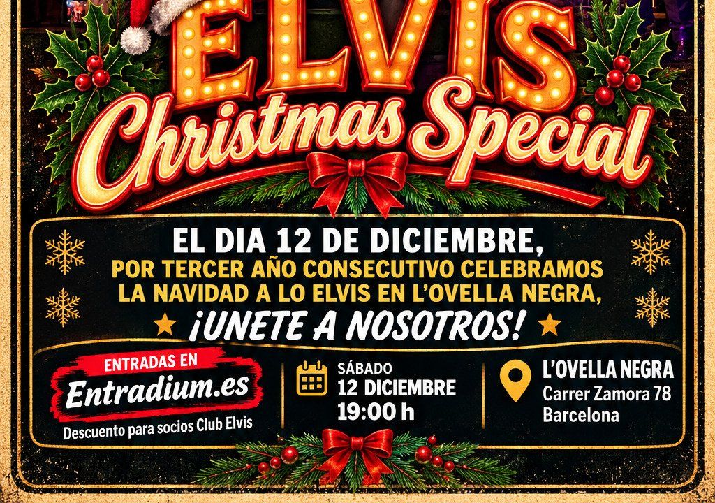 Elvis Christmas special con Lvis Solis&COMEBACK'68 Elvis Tribute en L'Ovella Negra