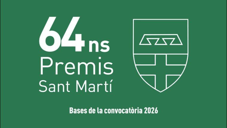 Convocatoria de la 64a edición dels Premis Sant Martí