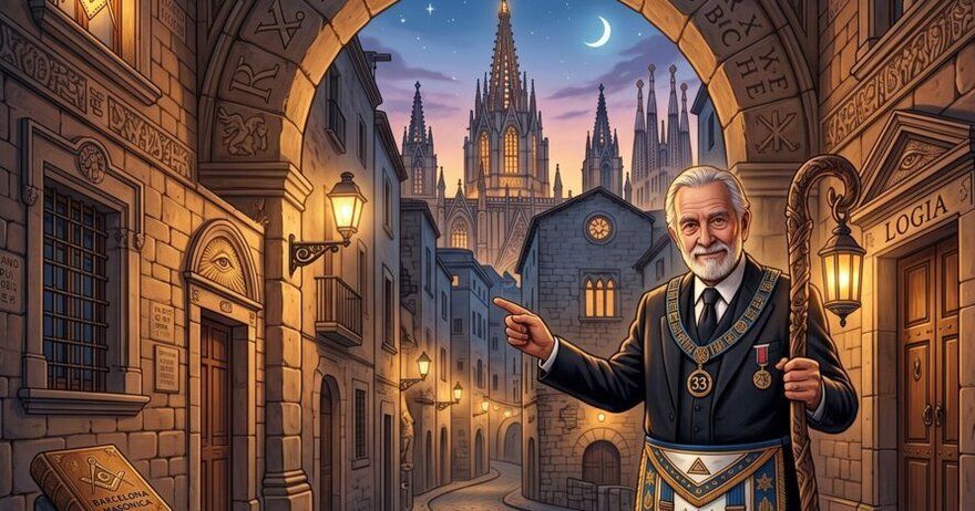 Ruta Barcelona masónica con guía masón grado 33