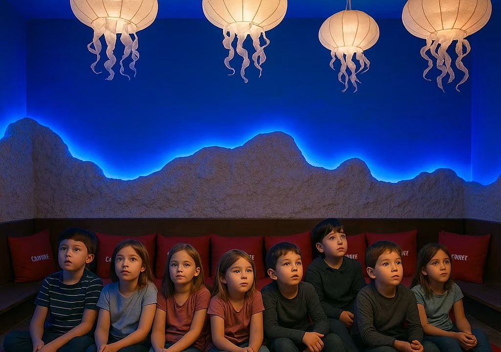 Proyección para niños en Verne