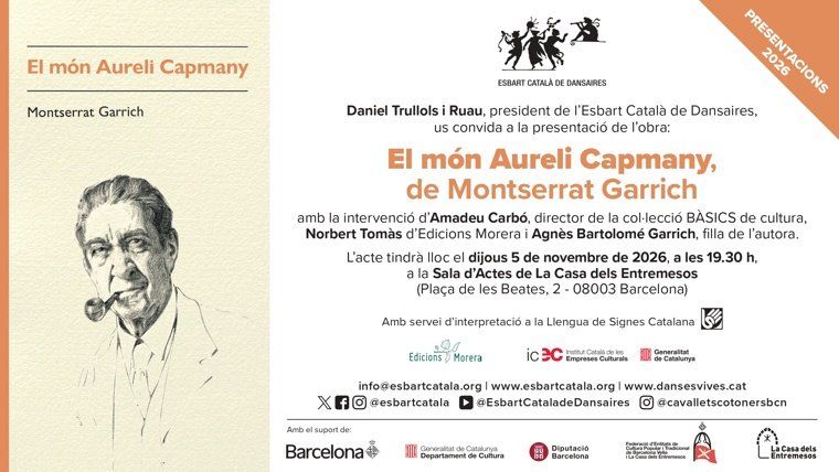 Presentación de la obra «El món Aureli Capmany»