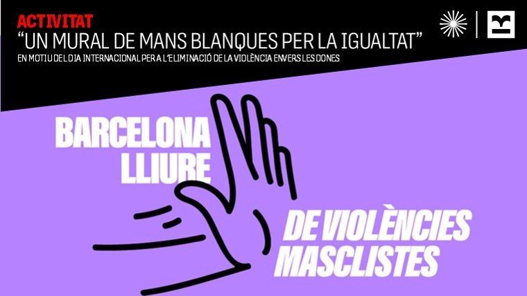 Un mural de manos blancas por la igualdad