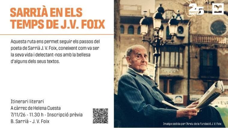 Ruta «Sarrià en los tiempos de J. V. Foix»
