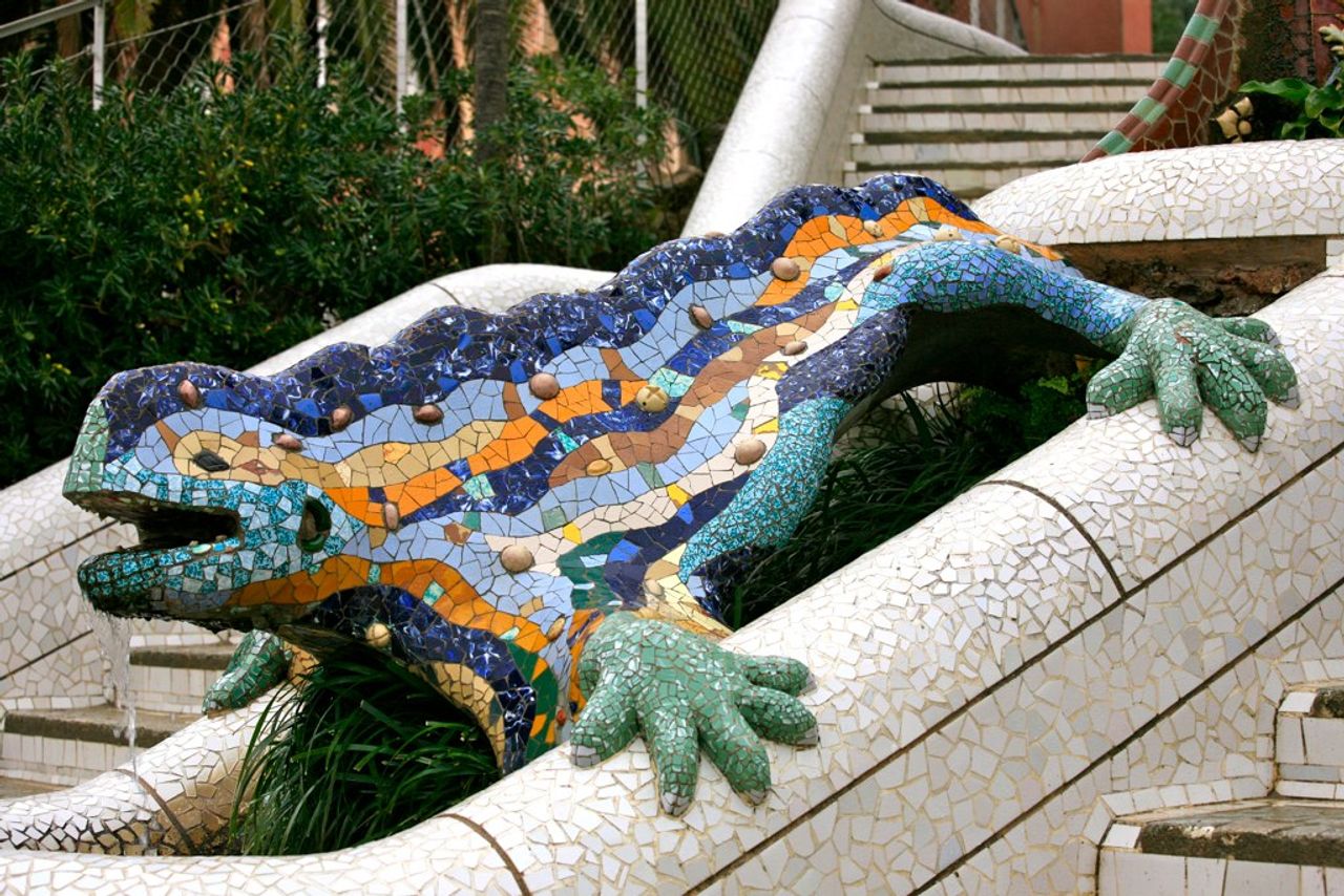 Dragón del Parc Güell. Foto: Alex Proimos. CC BY 2.0