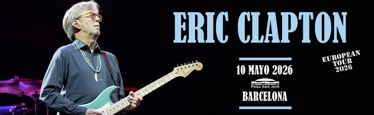 Cartel Concierto Eric Clapton. Foto: Palau Sant Jordi.