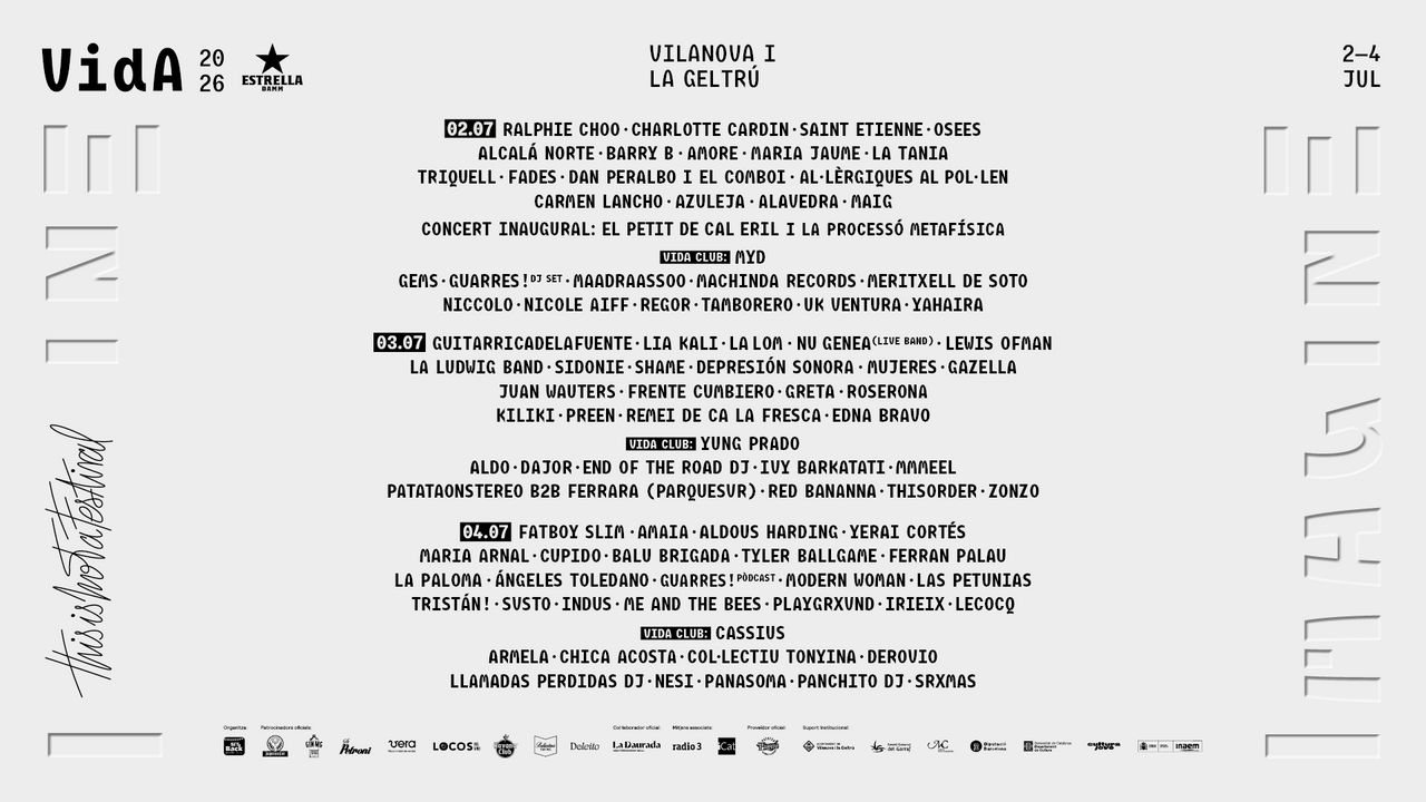 Cartel Vida Festival. Foto: Vida Festival. 